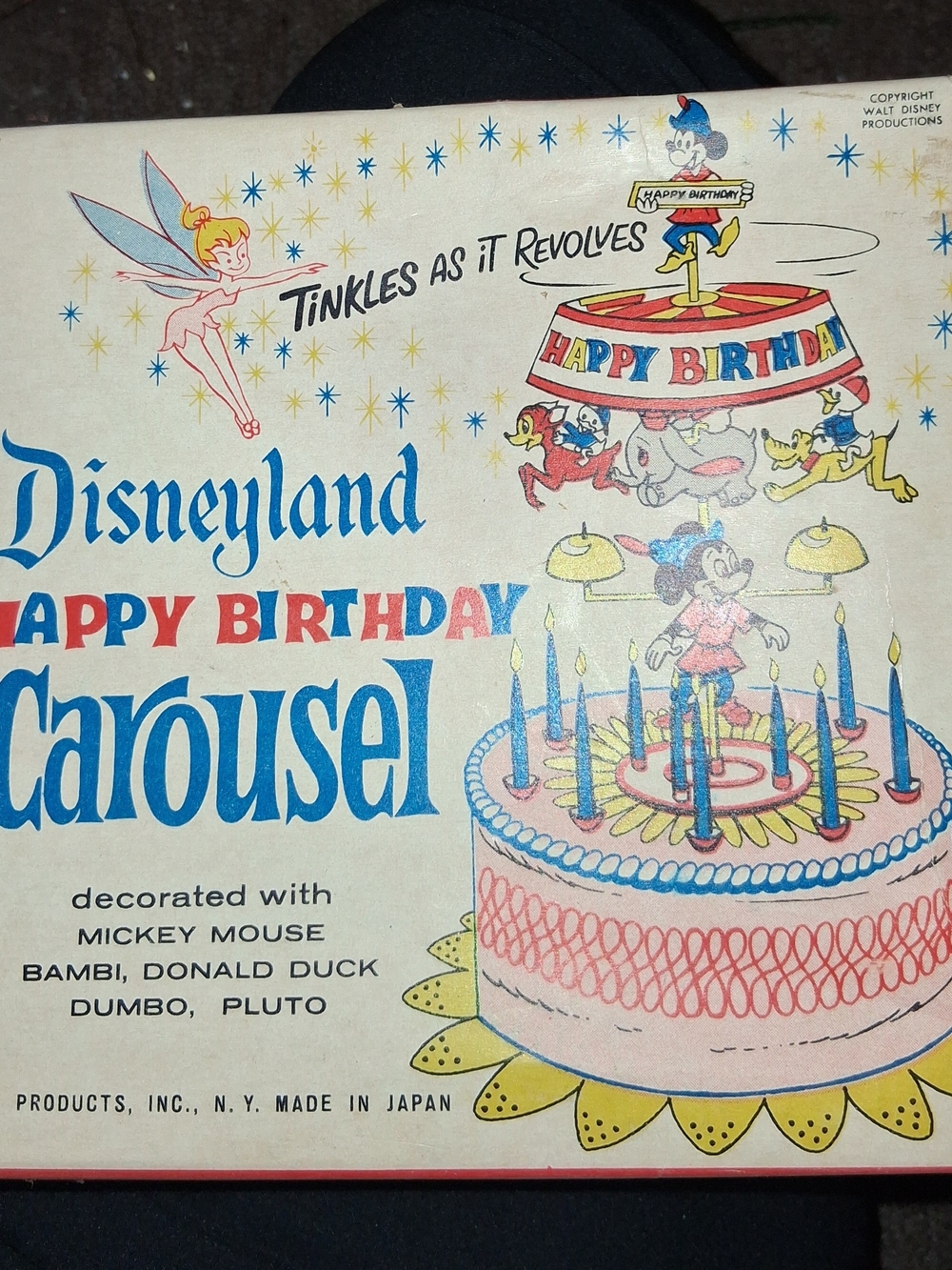 Disney Happy Birthday Carousel Party Decoration - Cream/Blue/Red